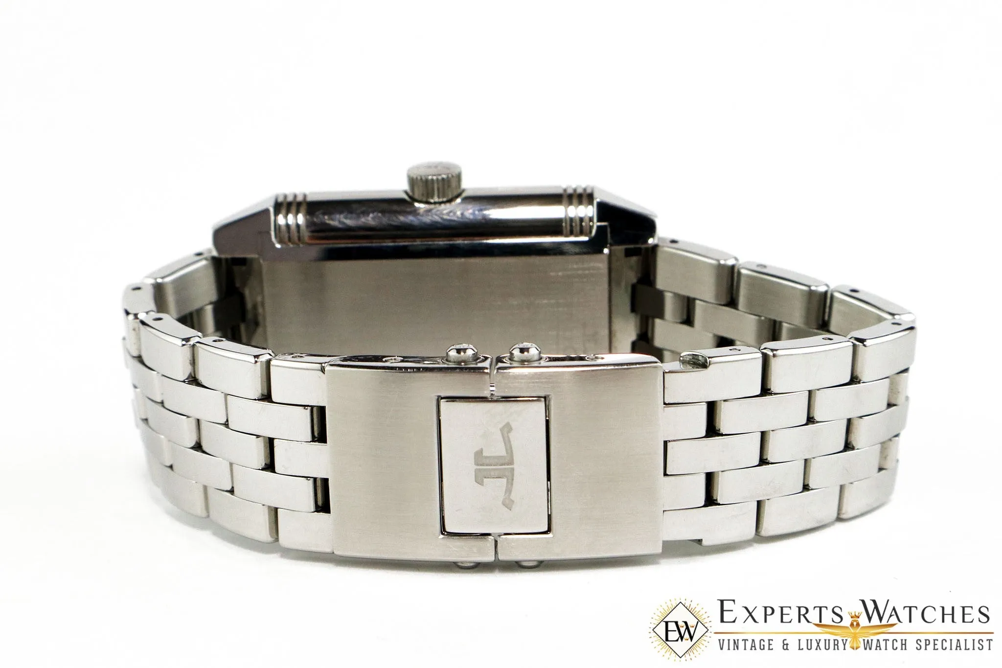 SOLD!!!  JLC Jaeger LeCoultre Grand Reverso Steel 8 days Watch Ref 240.8.14 Box Papers