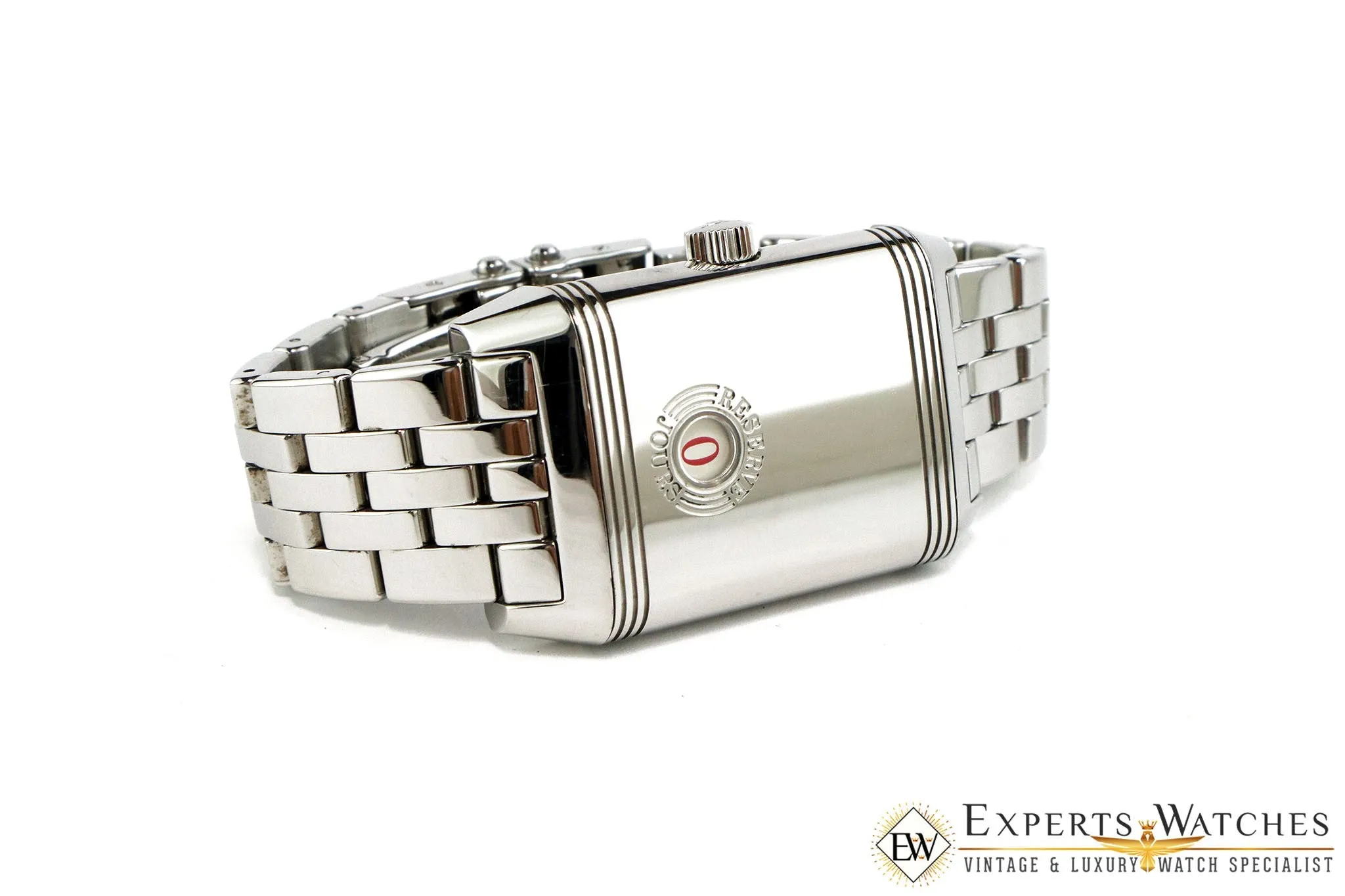 SOLD!!!  JLC Jaeger LeCoultre Grand Reverso Steel 8 days Watch Ref 240.8.14 Box Papers
