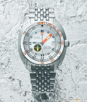 Sold!!! New Limited Edition Doxa Sub 300T 50th Anniversary Searambler Silver Lung Watch