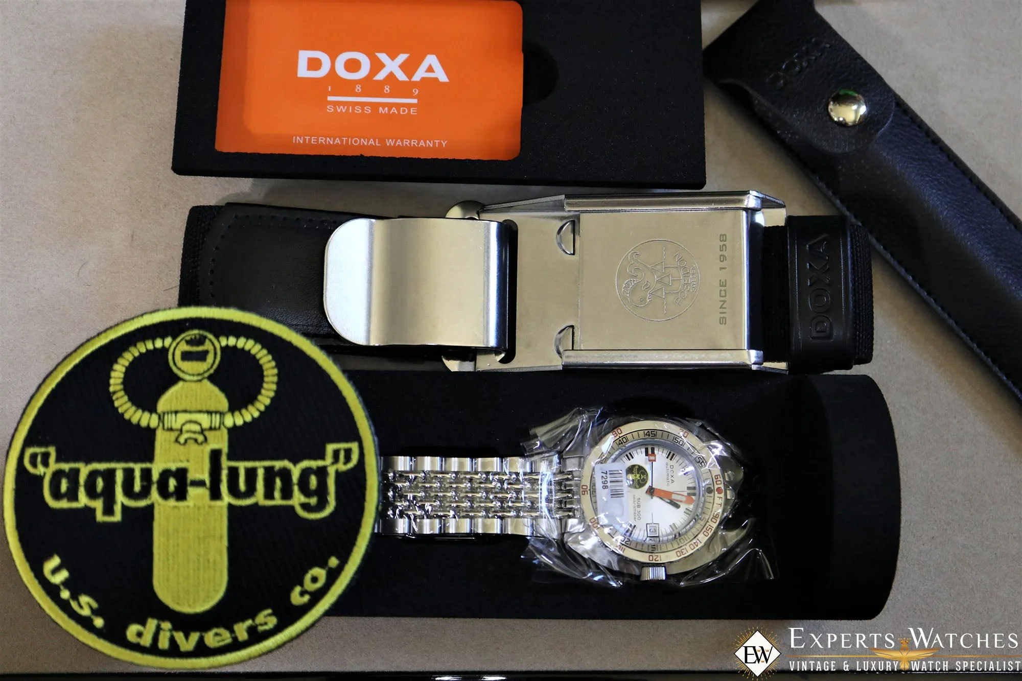 Sold!!! New Limited Edition Doxa Sub 300T 50th Anniversary Searambler Silver Lung Watch
