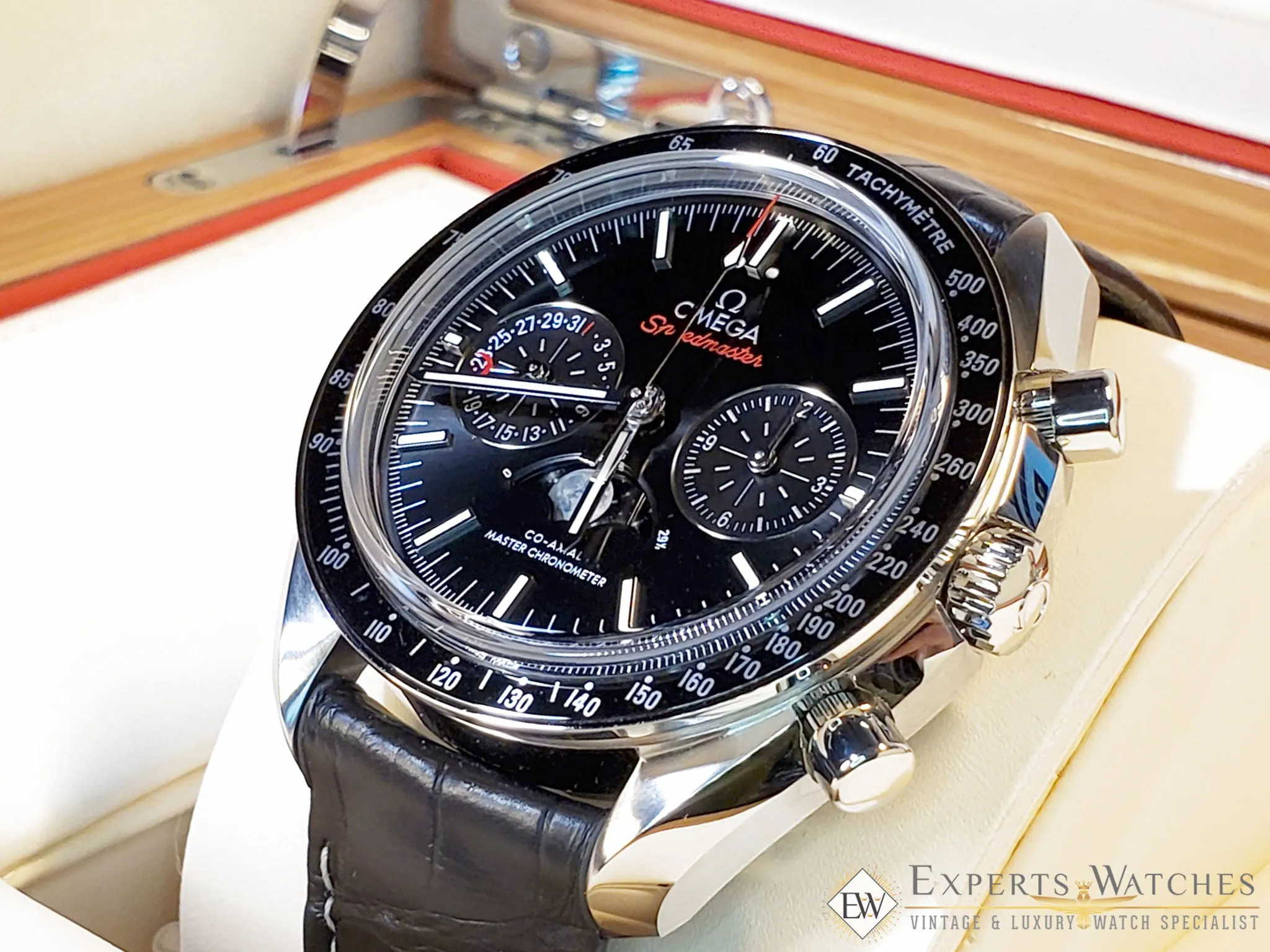 Sold!!! OMEGA Speedmaster Moon Watch Co-Ax MoonPhase Chronograph 304.33.44.52.01.001