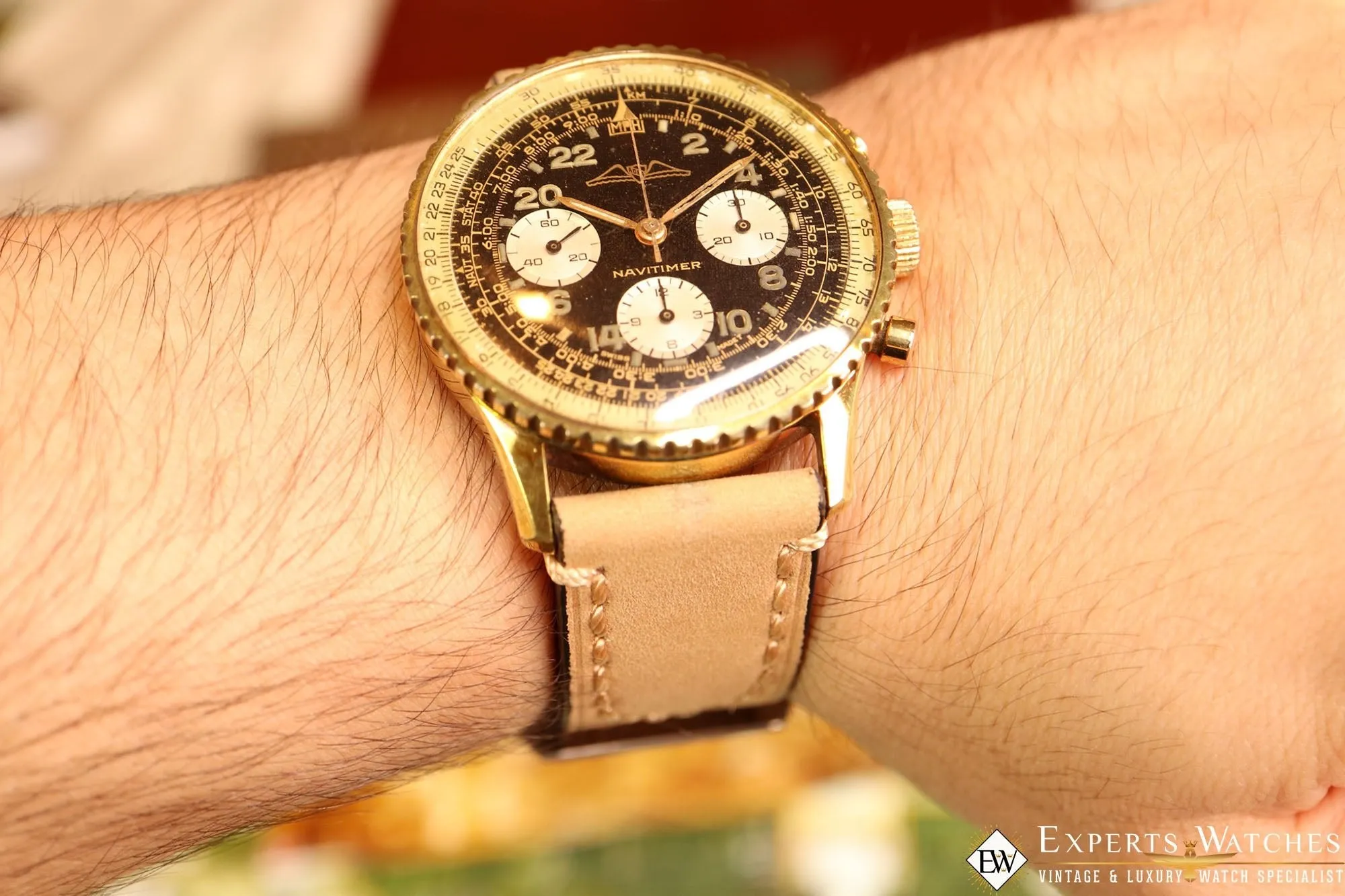 Sold!!!! Vintage Serviced 1967 Breitling 809 AOPA Navitimer Cosmonaut Watch CPO