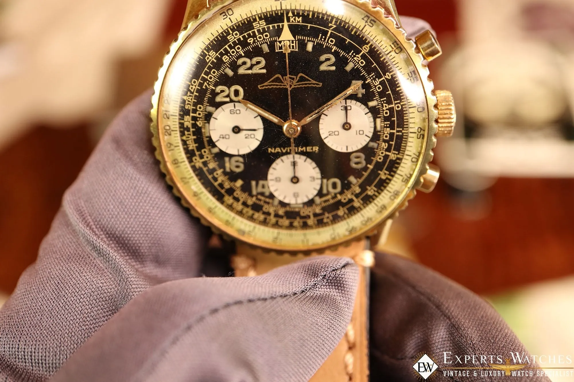 Sold!!!! Vintage Serviced 1967 Breitling 809 AOPA Navitimer Cosmonaut Watch CPO