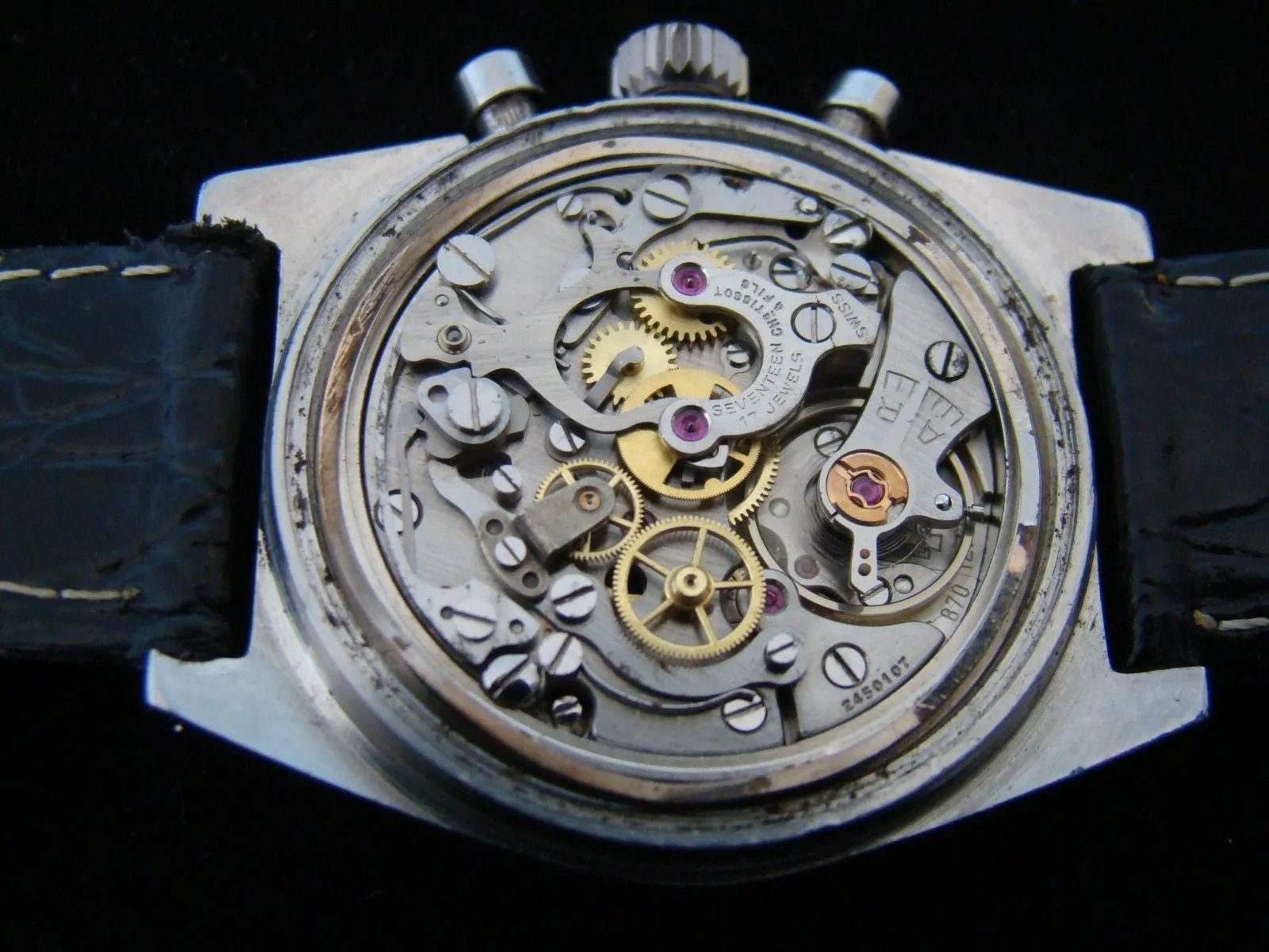 Sold!!! Vintage Serviced Tissot Seastar Two CHRONOGRAPH LEMANIA 870 Circa 1970s Watch !!