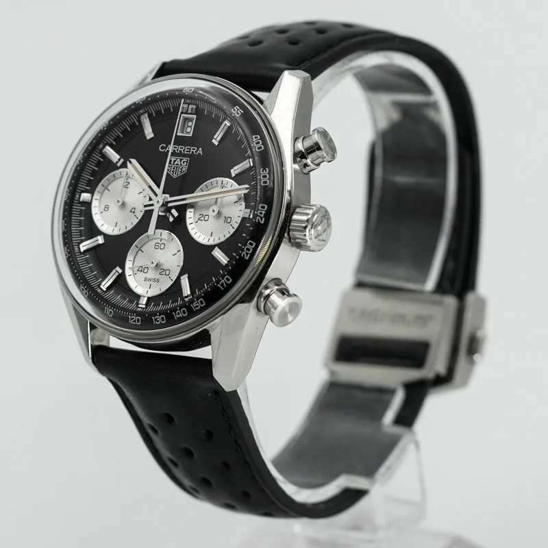 Tag Heuer Carrera 39mm Glass Box 2024 B&P CBS2210.FC6534 Reverse Panda