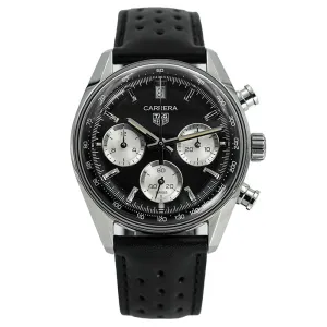 Tag Heuer Carrera 39mm Glass Box 2024 B&P CBS2210.FC6534 Reverse Panda