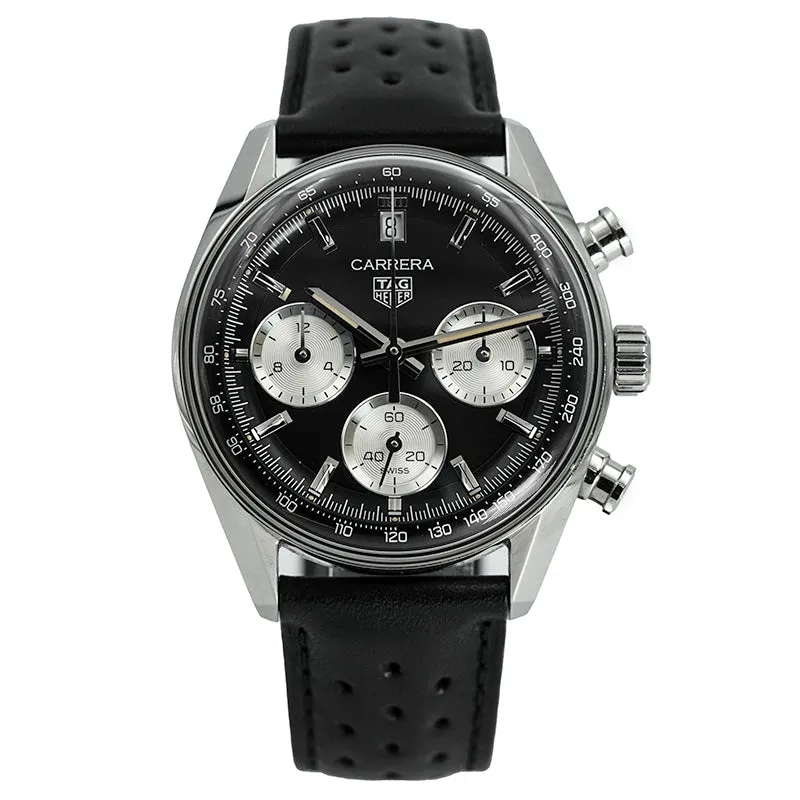 Tag Heuer Carrera 39mm Glass Box 2024 B&P CBS2210.FC6534 Reverse Panda