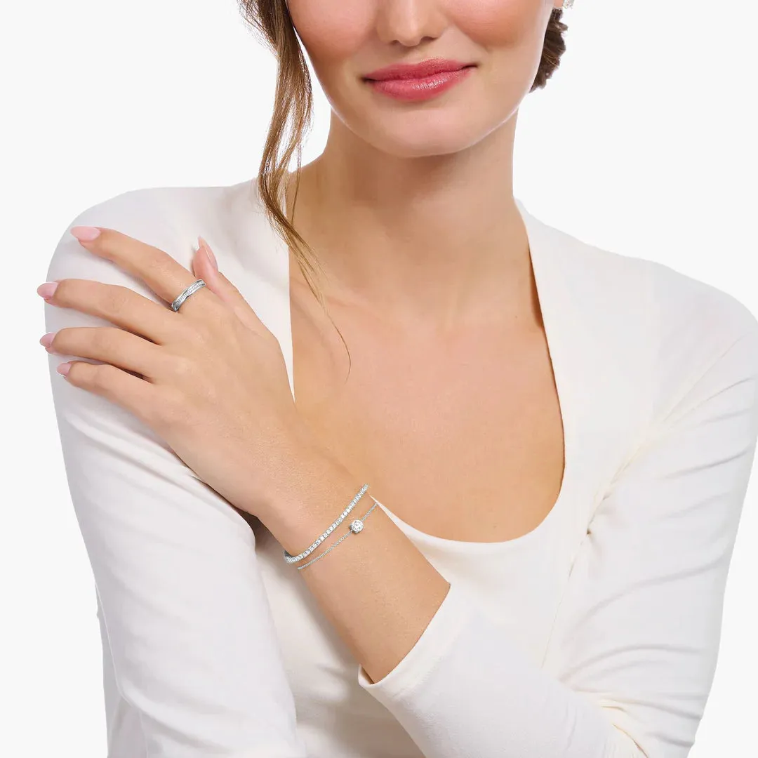 Thomas Sabo Bracelet with White Zirconia Pendant