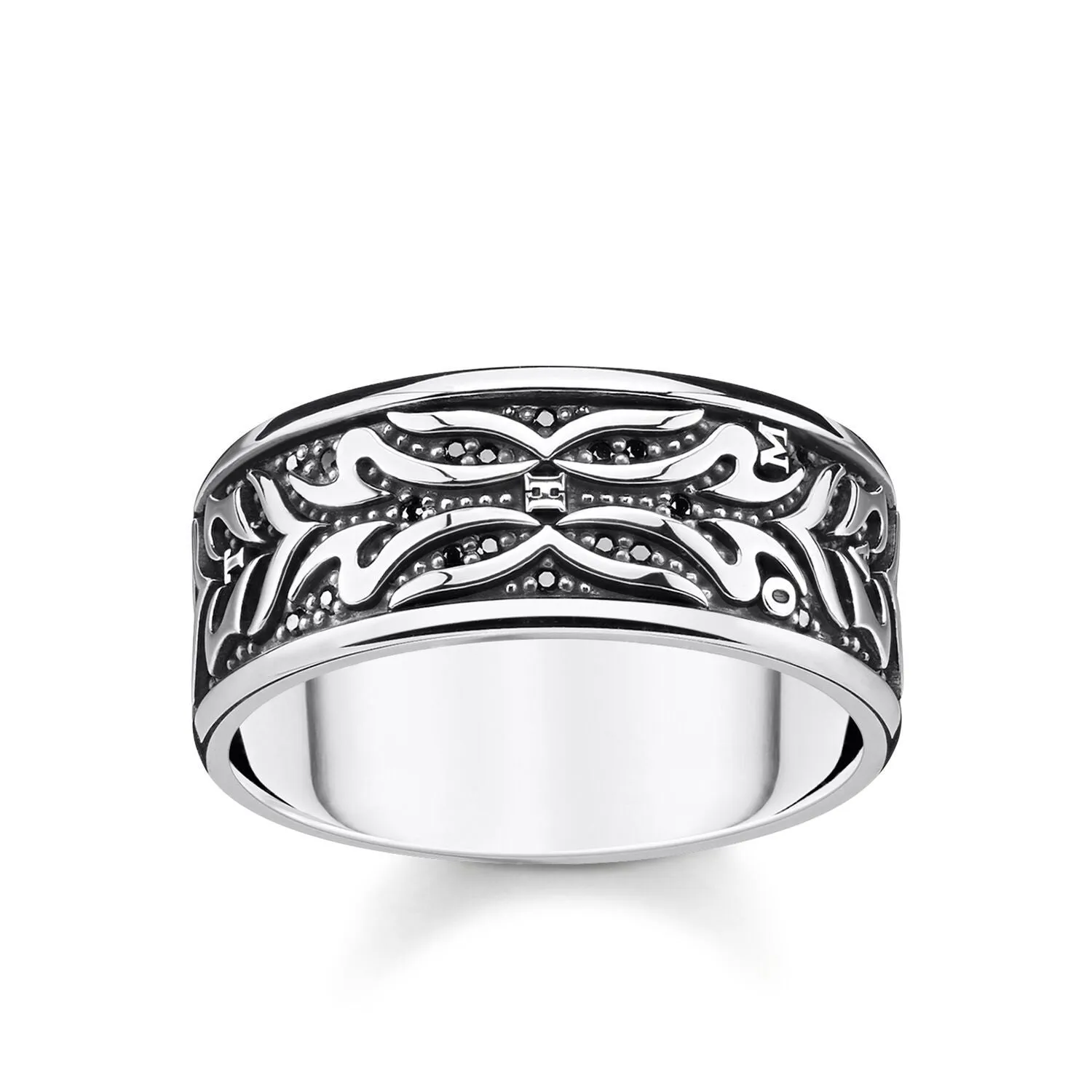 Thomas Sabo Ring Black Tiger Pattern