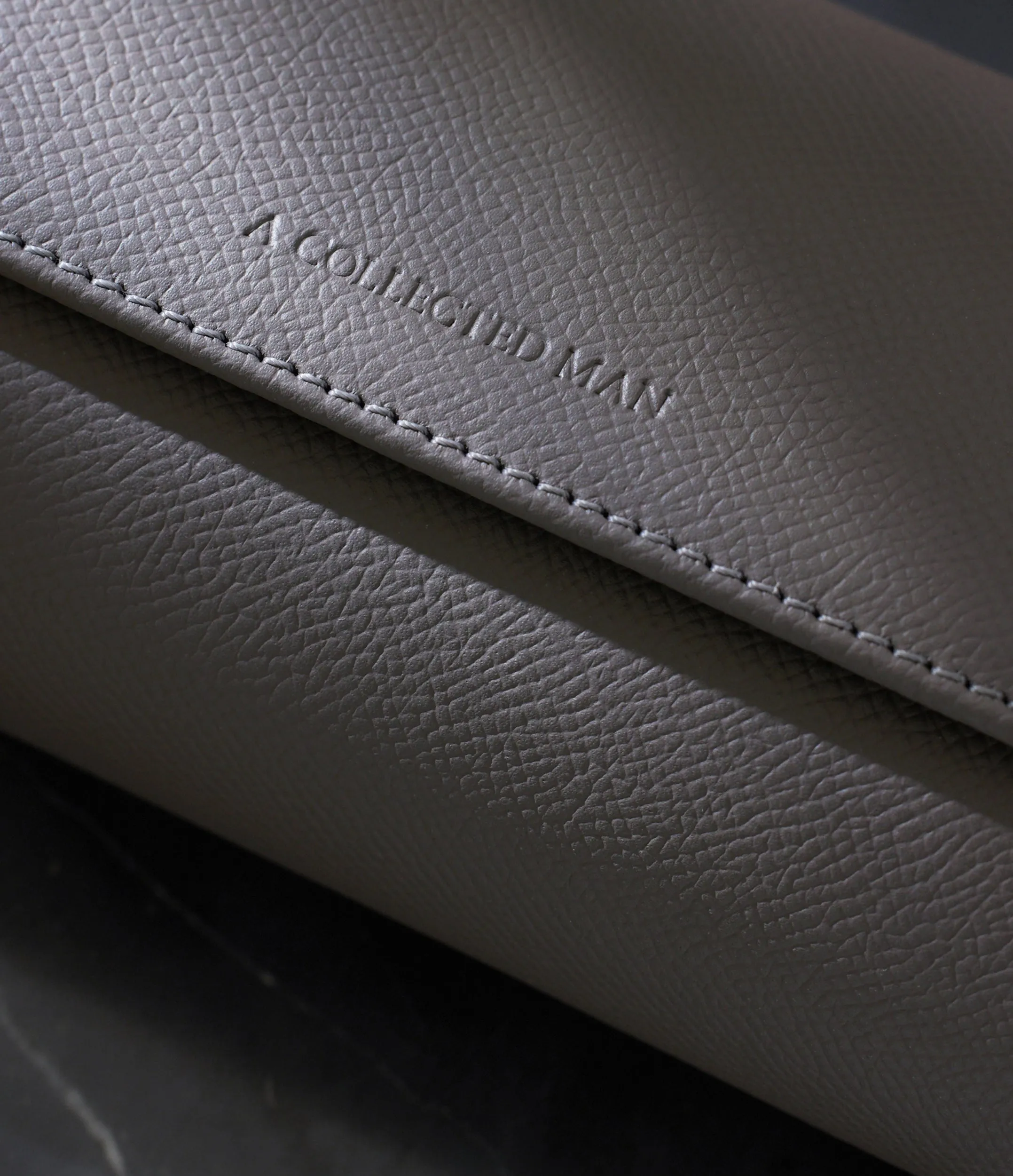 three-watch roll, grained leather