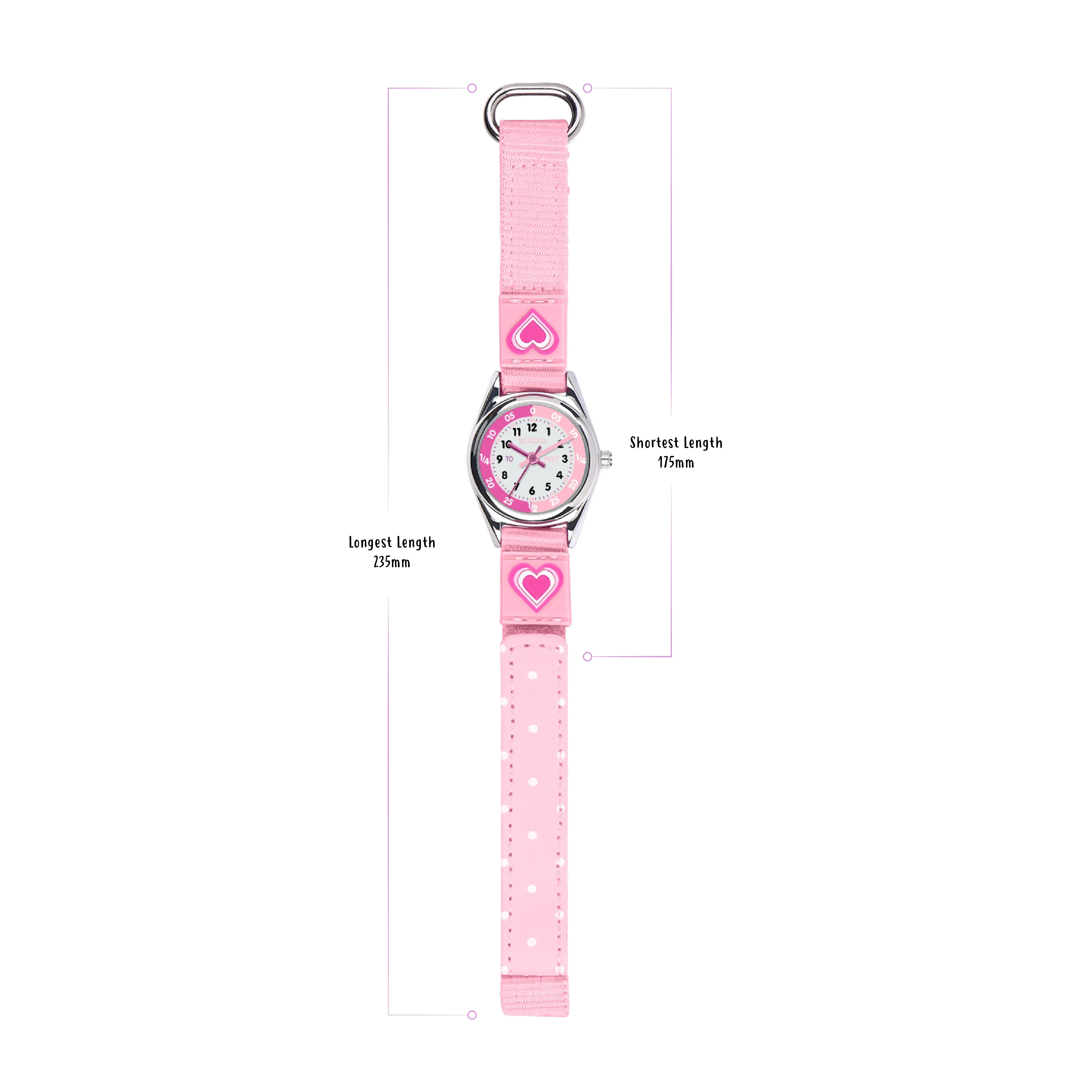 Tikkers Pink Canvas Watch, Purse and Bracelet Set