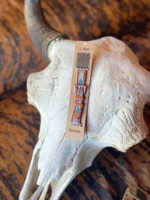 Tooled Feather Watch Band