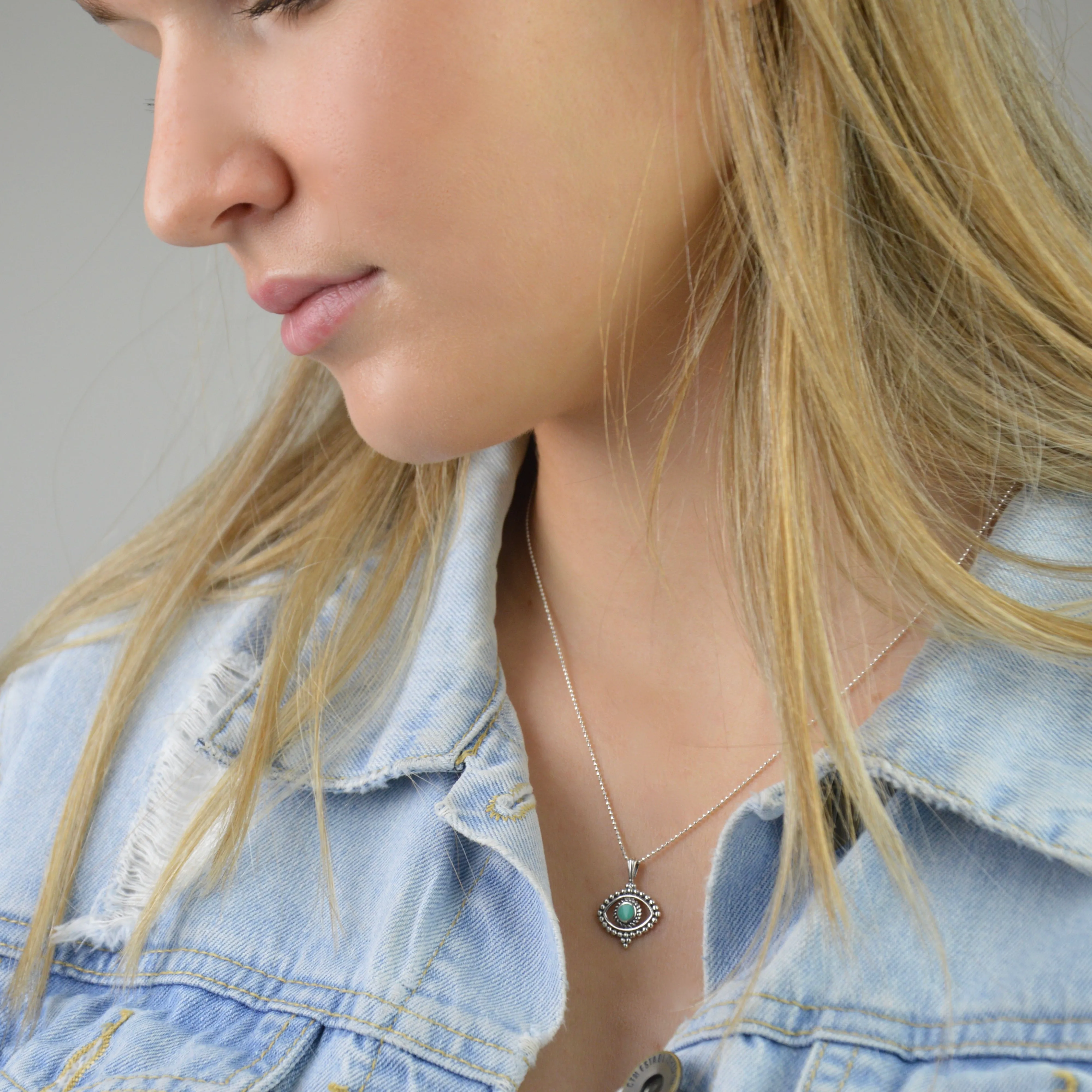 Turquoise Evil Eye Necklace