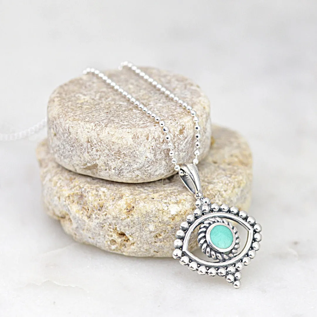 Turquoise Evil Eye Necklace