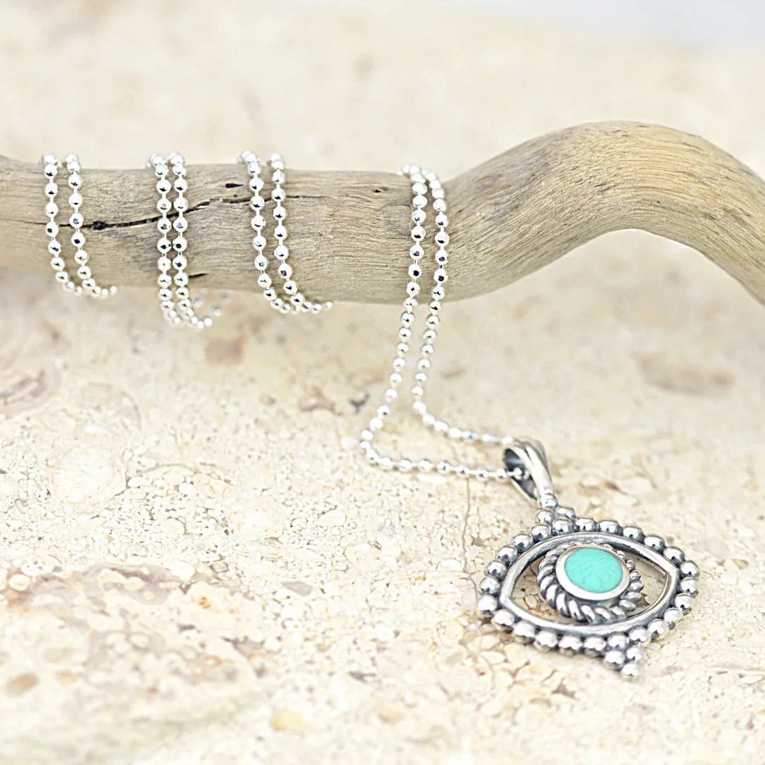 Turquoise Evil Eye Necklace