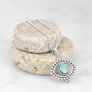 Turquoise Evil Eye Necklace