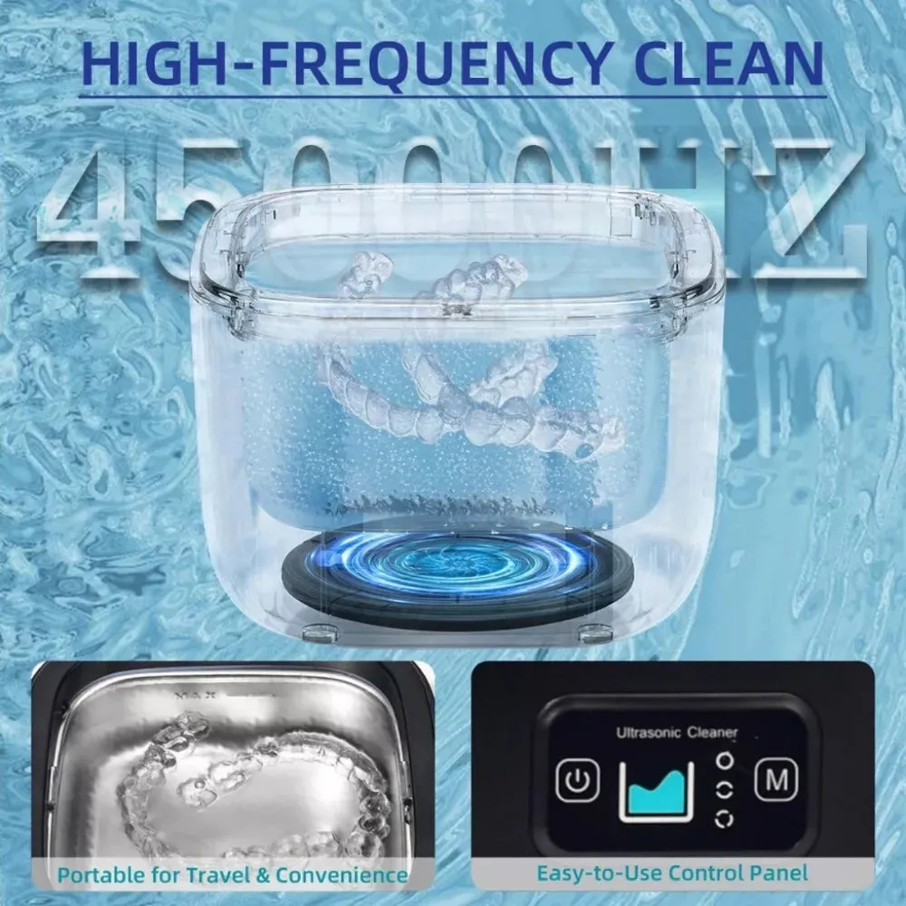 Ultrasonic Retainer Cleaner – 45kHz Deep Cleaning with UV & 3 Modes