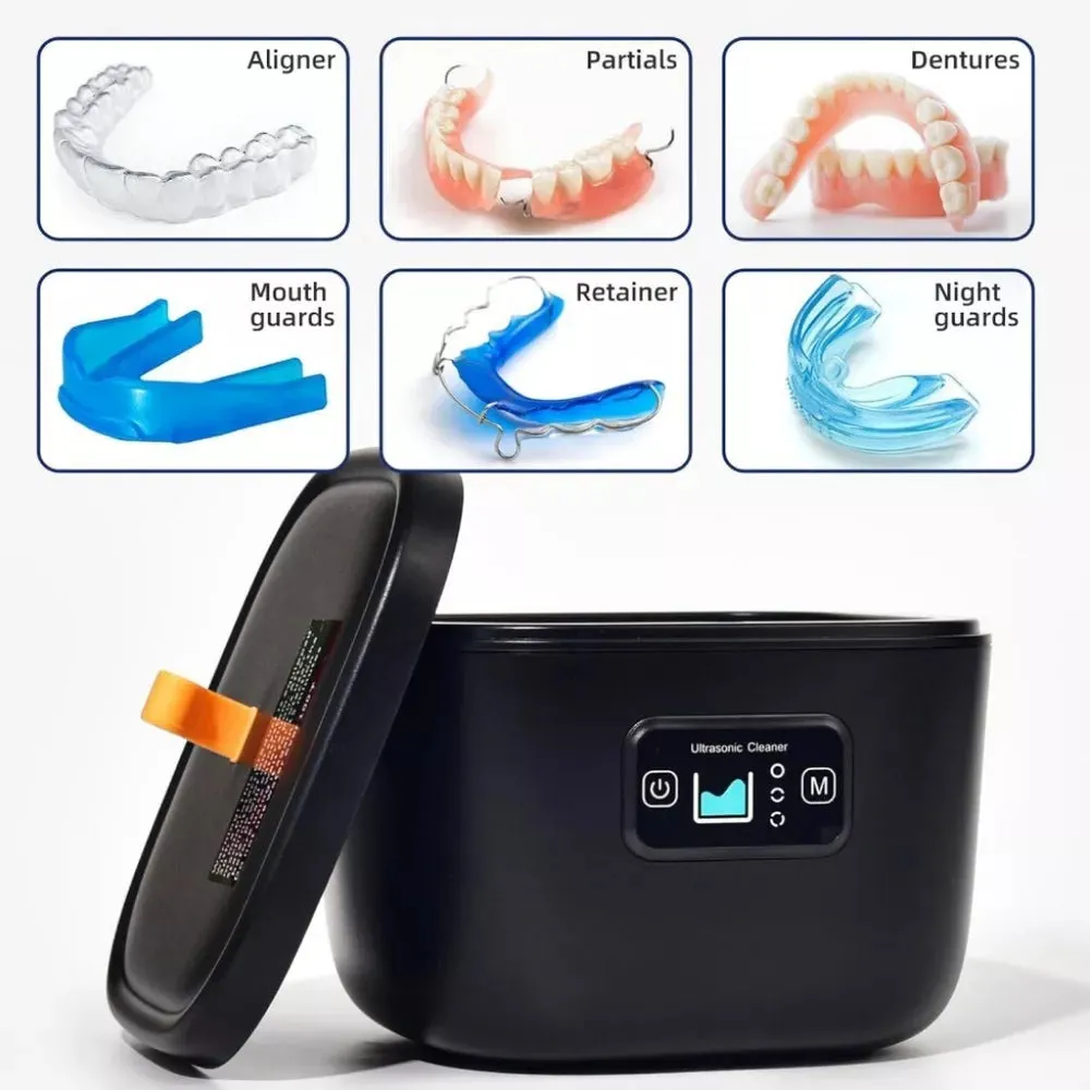 Ultrasonic Retainer Cleaner – 45kHz Deep Cleaning with UV & 3 Modes
