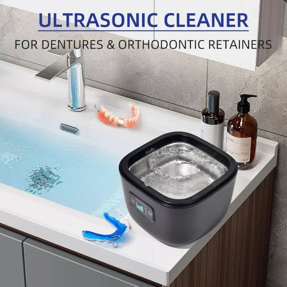 Ultrasonic Retainer Cleaner – 45kHz Deep Cleaning with UV & 3 Modes