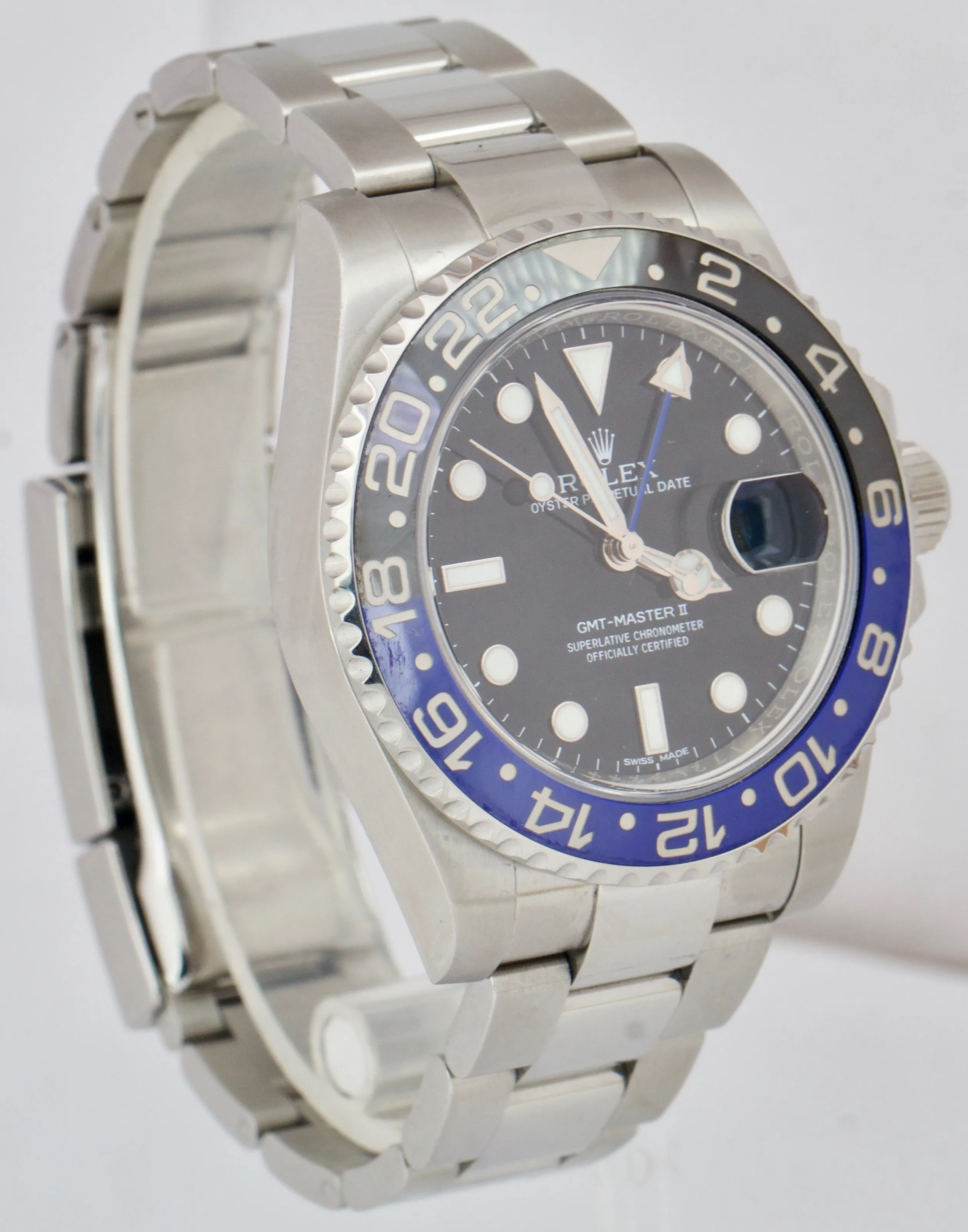 UNPOL. Rolex GMT-Master II Batman Blue Black Ceramic 40mm Watch 116710 BLNR B P