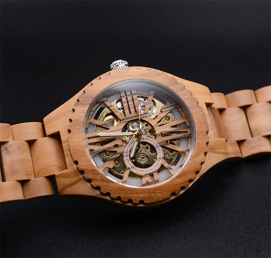 UXD Premium Eco-Friendly Manual Mechanical Wooden Watch