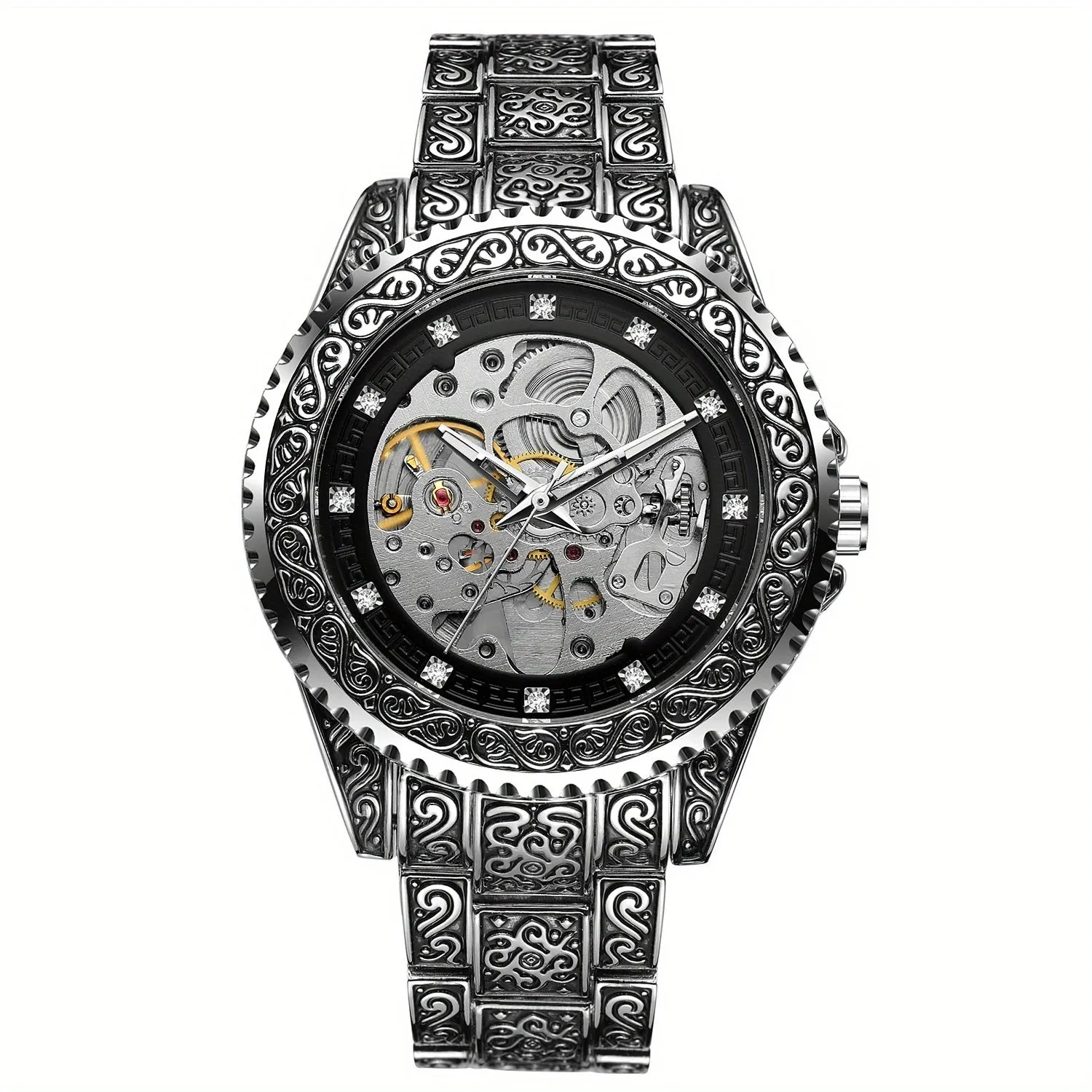 Vintage Golden Timepiece Luxury Mens Watch