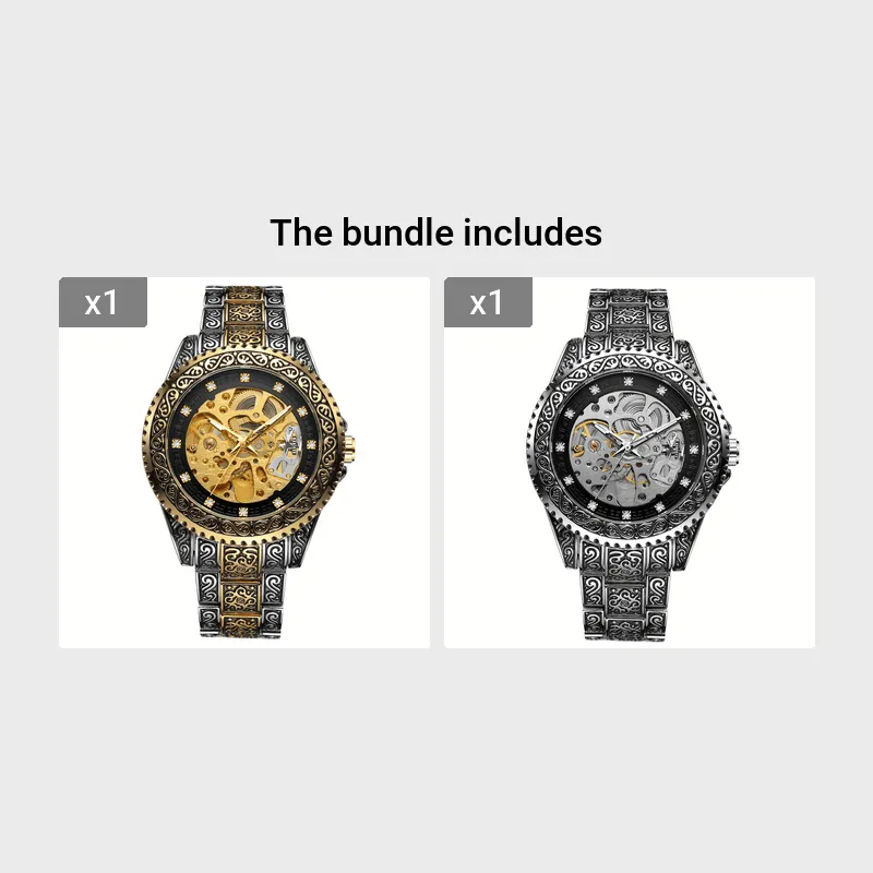 Vintage Golden Timepiece Luxury Mens Watch
