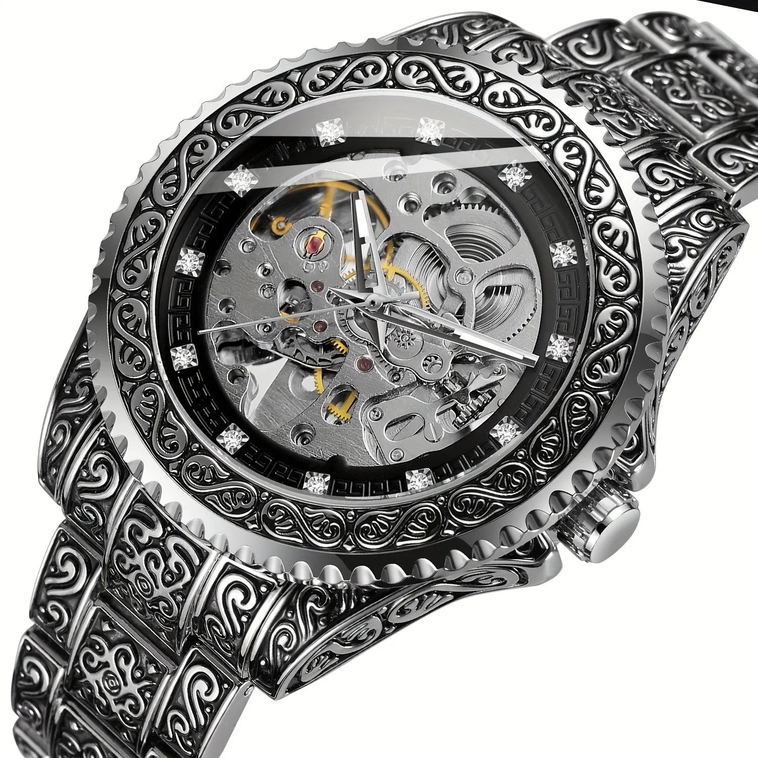 Vintage Golden Timepiece Luxury Mens Watch