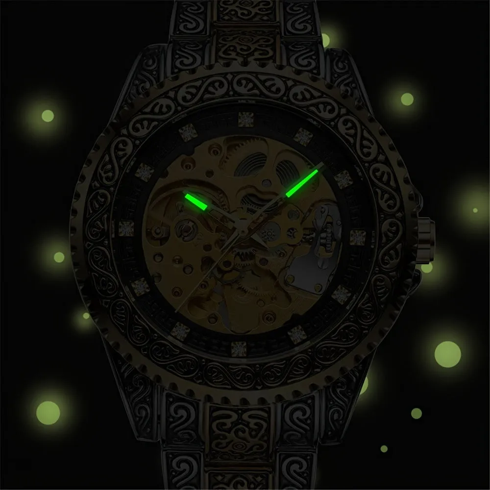 Vintage Golden Timepiece Luxury Mens Watch