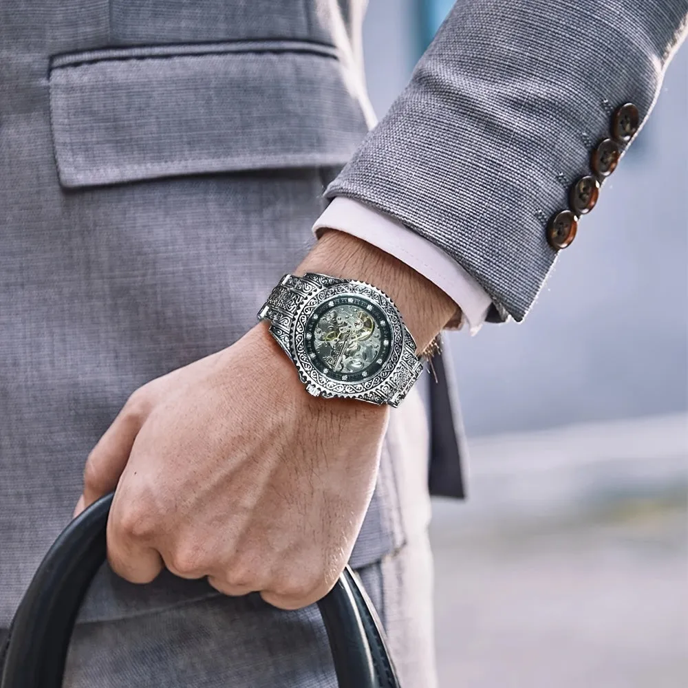 Vintage Golden Timepiece Luxury Mens Watch