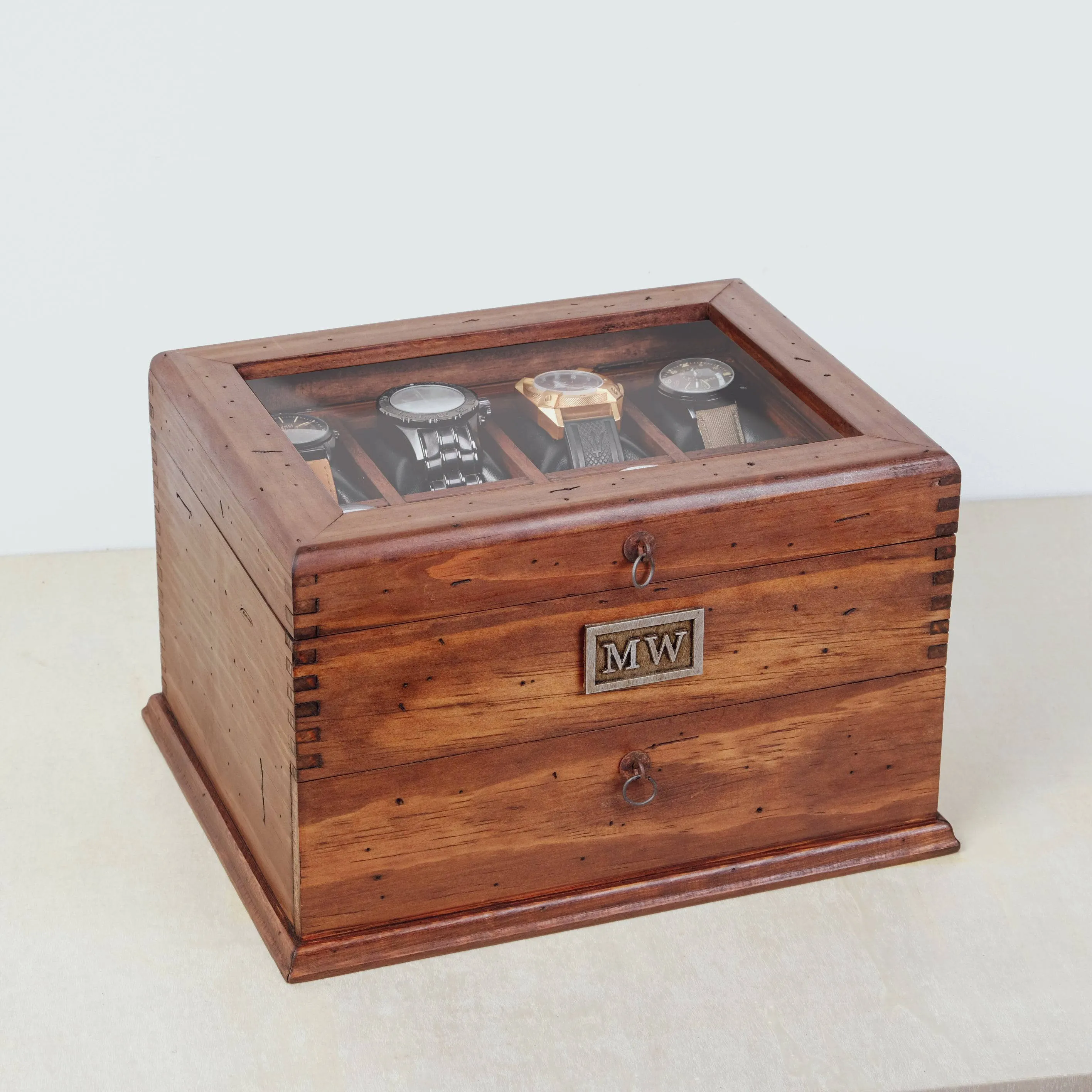 Watch Box For 16 Watches with Drawer