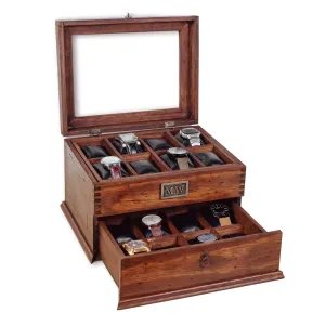 Watch Box For 16 Watches with Drawer