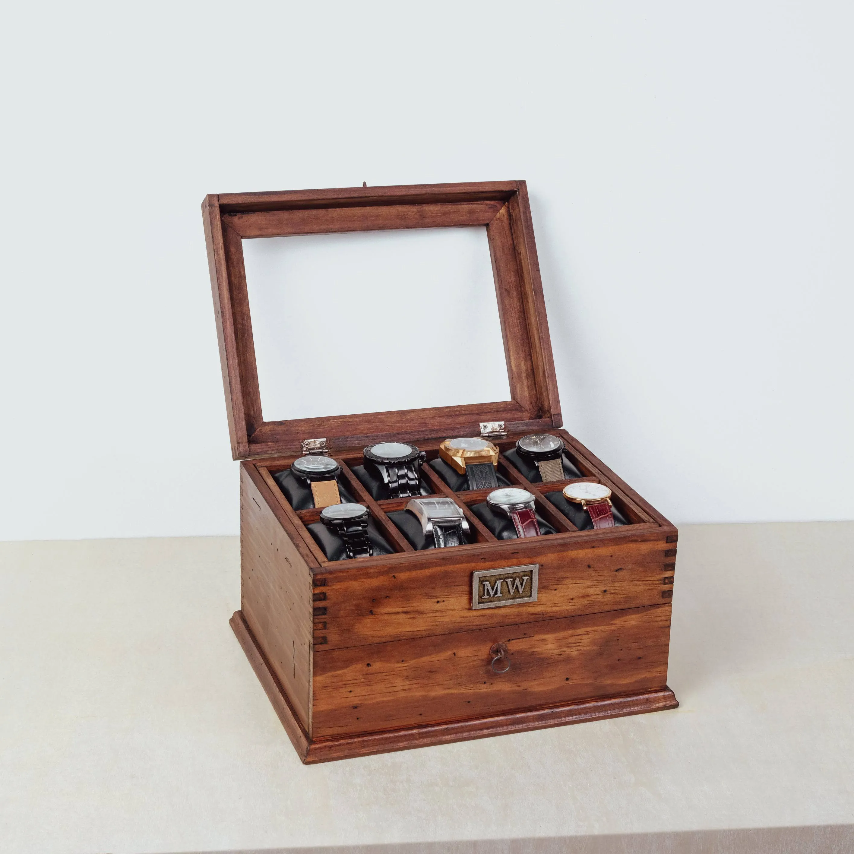 Watch Box For 16 Watches with Drawer