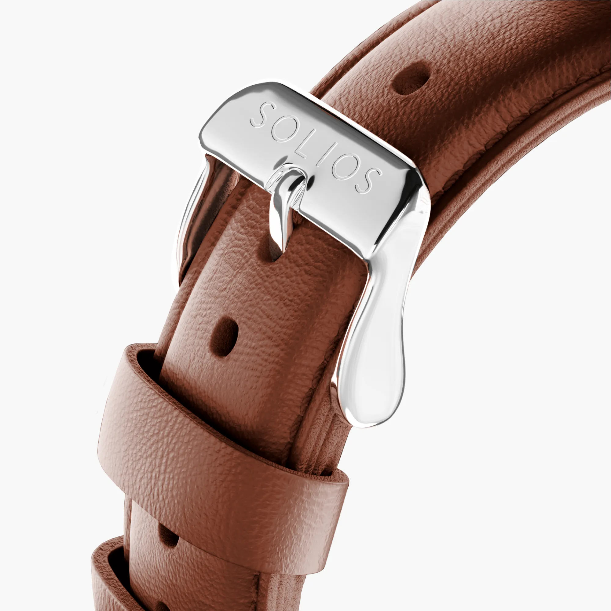 Watch Sets - Solar Curve & Curve Mini | White Dial - Silver Case | Brown Vegan Leather