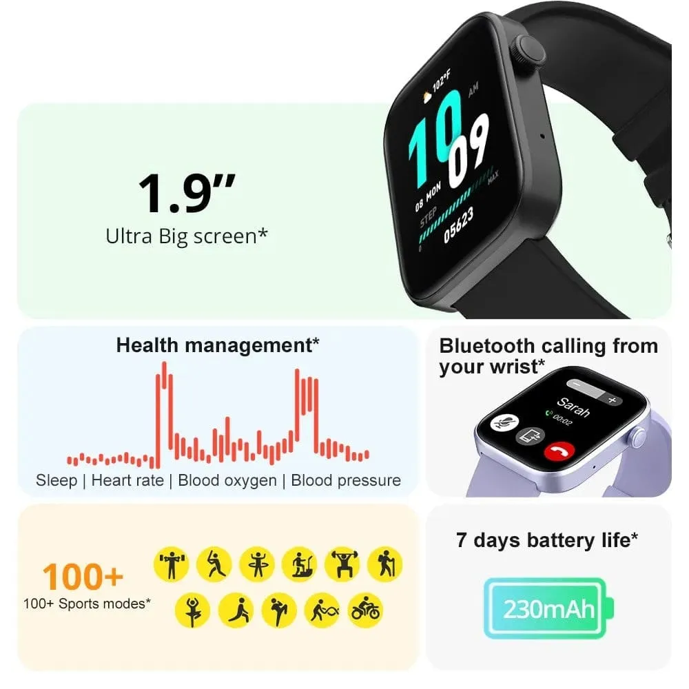 Waterproof Voice Calling Smart Notifications Voice Assistant Smartwatch for Men Women