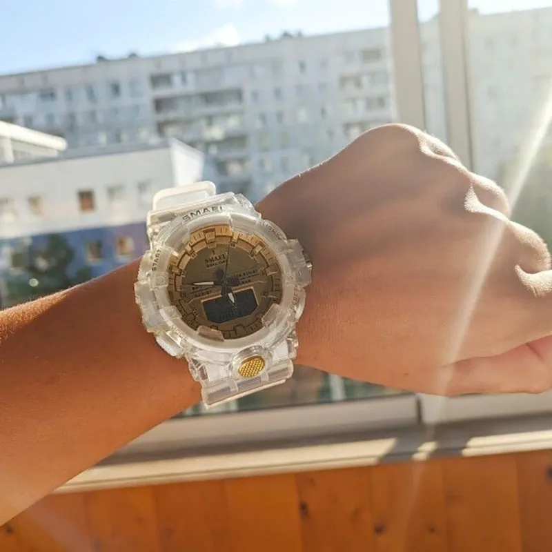 Women's 50M Waterproof Transparent Watches