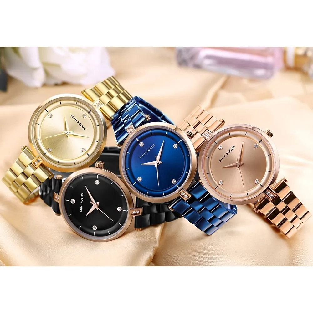 Women's Crystal Dial Stainless Steel Bracelet Watch