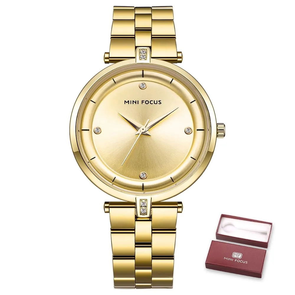Women's Crystal Dial Stainless Steel Bracelet Watch