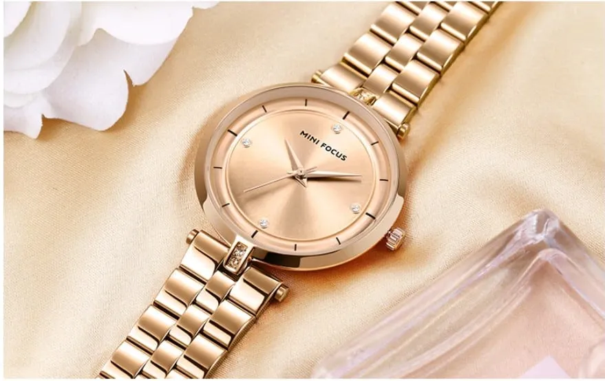 Women's Crystal Dial Stainless Steel Bracelet Watch
