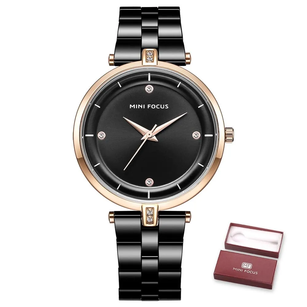 Women's Crystal Dial Stainless Steel Bracelet Watch