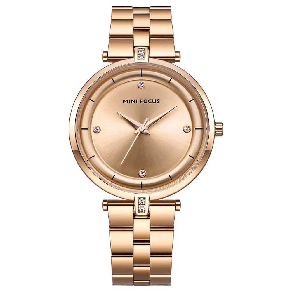 Women's Crystal Dial Stainless Steel Bracelet Watch