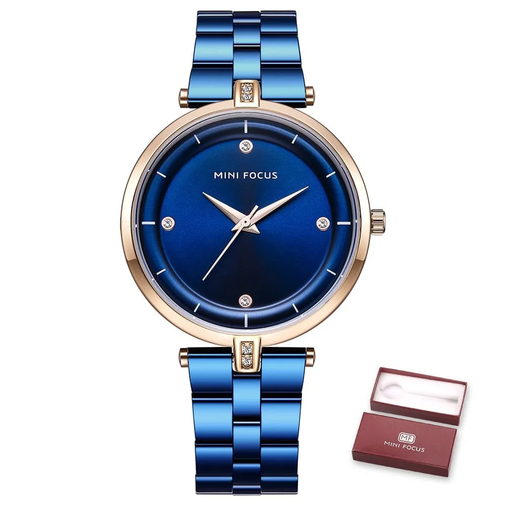 Women's Crystal Dial Stainless Steel Bracelet Watch