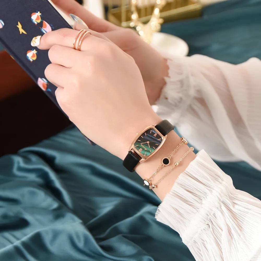 Women's Shell Dial Watch with Bracelet