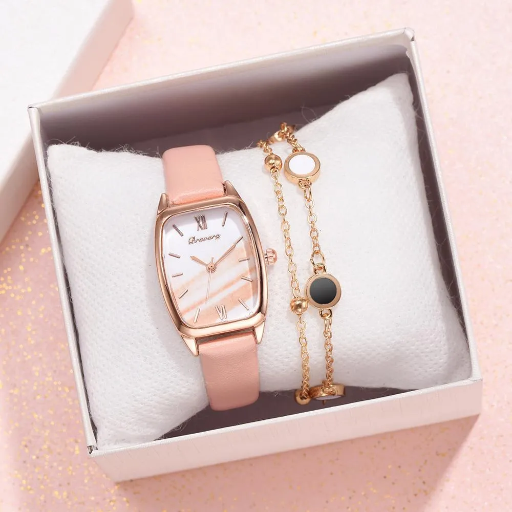 Women's Shell Dial Watch with Bracelet