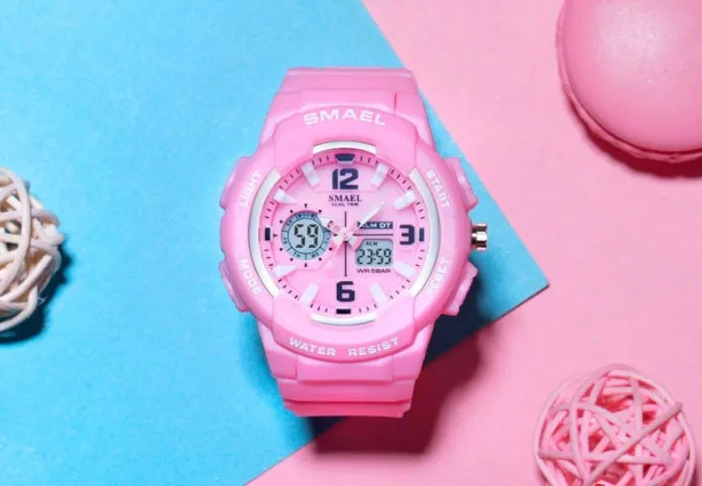 Women's Two Color Design LED Sport Watch