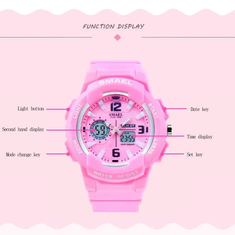 Women's Two Color Design LED Sport Watch