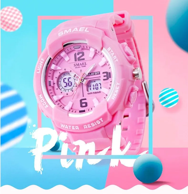 Women's Two Color Design LED Sport Watch