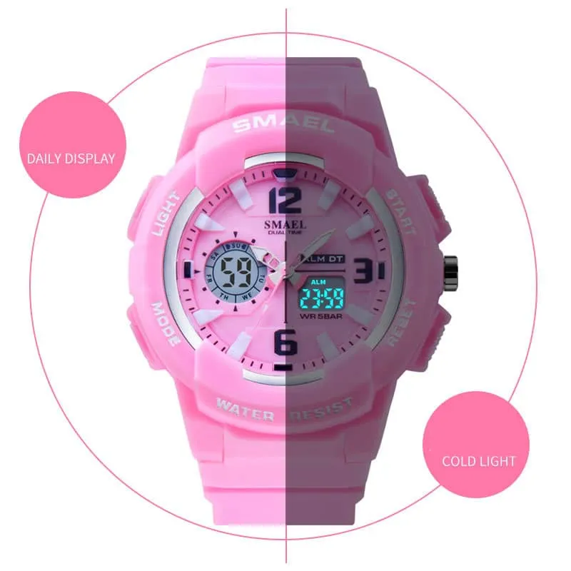 Women's Two Color Design LED Sport Watch
