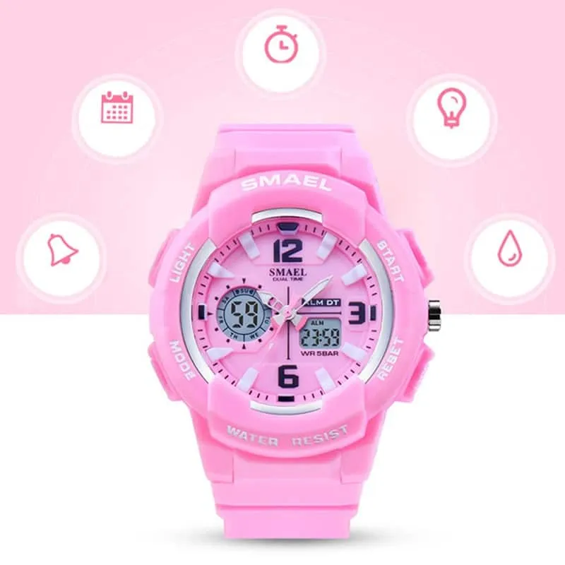 Women's Two Color Design LED Sport Watch