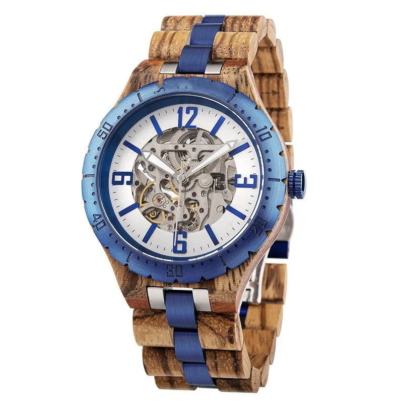 Wooden Automatic Mechanical Men Watches